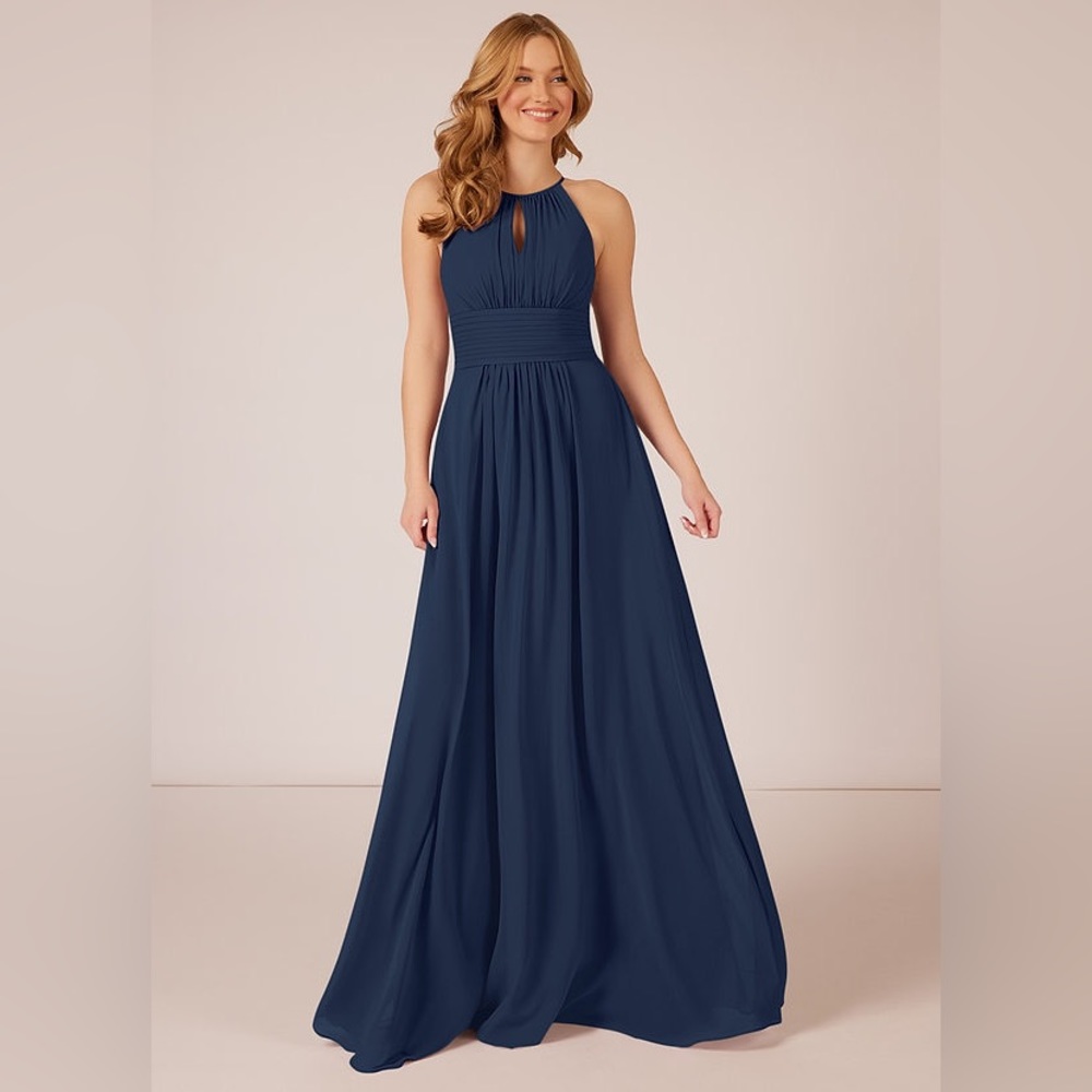 Azazie Bonne Allure Dark Navy Dress A6 Deadstock